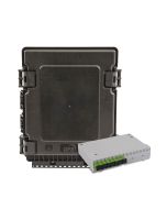 Caixa de Terminação Óptica Para Poste Dpr - 8 Assinantes | Cto-p Dpr 8 (sc/apc C/ 1 Spl 1x8 - C/ Sup Res)