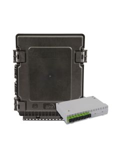 Caixa de Terminação Óptica Para Poste Dpr - 8 Assinantes | Cto-p Dpr 8 (sc/apc C/ 1 Spl 1x8 - C/ Sup Res)